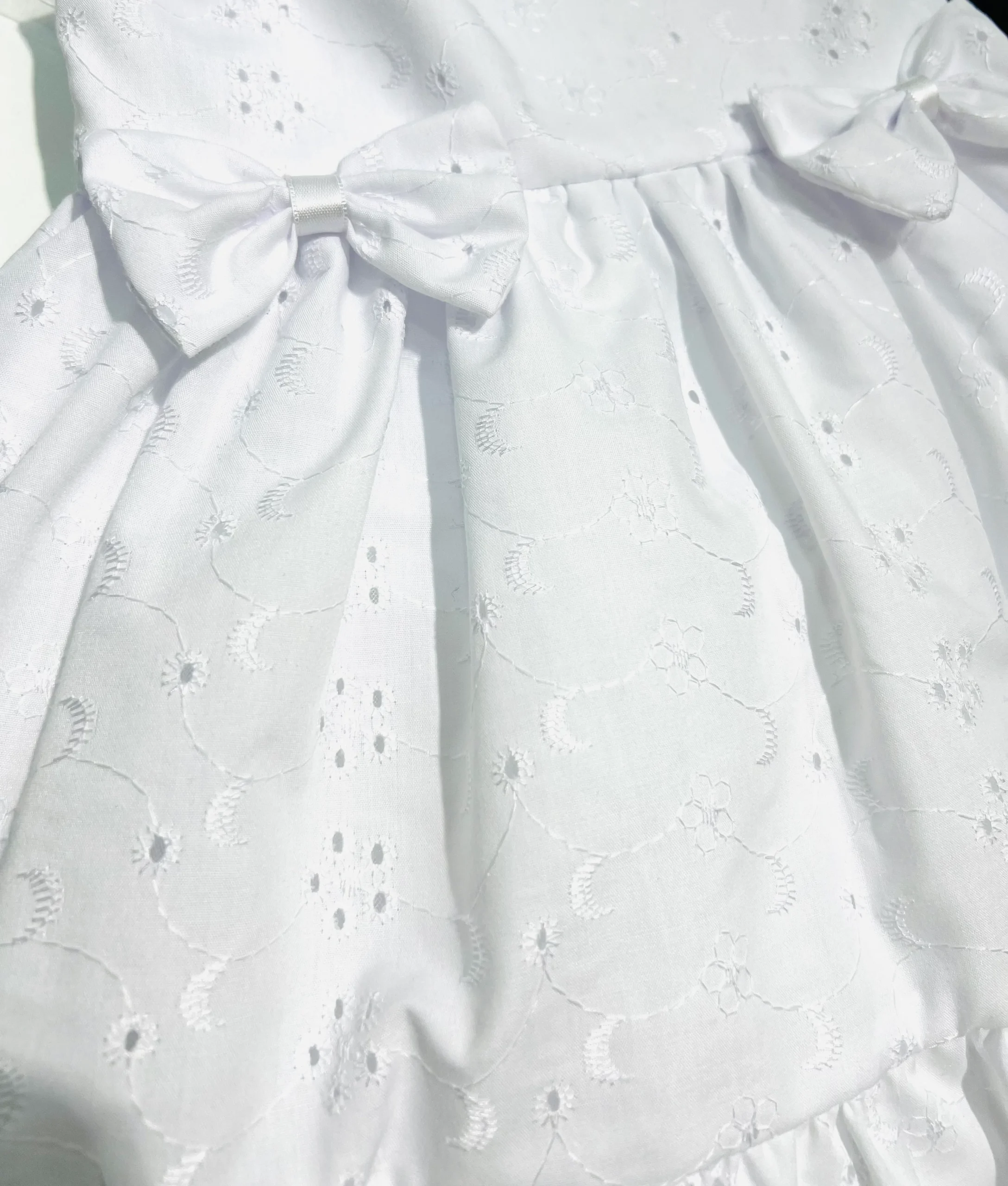 KLAIADI VESTITINO PER BAMBINA PIZZO SAN GALLO CON FERMACAPELLI - immagine 3