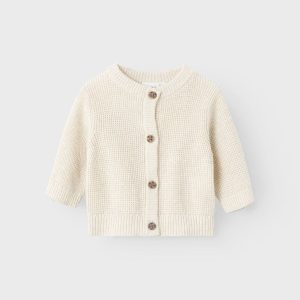 CARDIGAN A NIDO D’APE BEIGE – Name it