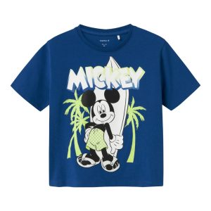 T-SHIRT M/C MICKEY BLU – NAME IT
