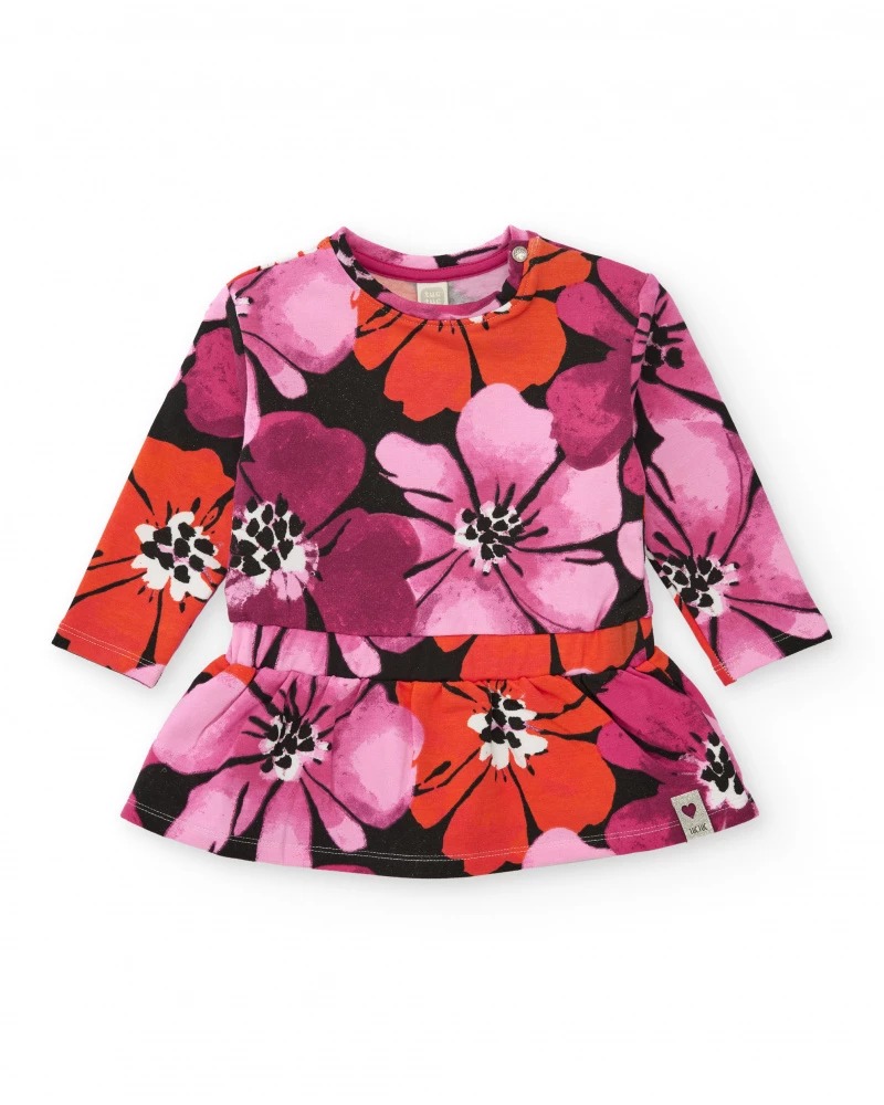 VESTITO STAMPA FLOREALE IN FUXIA – Tuc Tuc - immagine 2