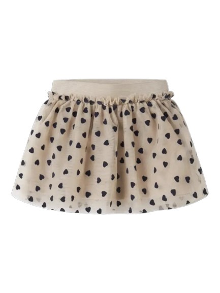 GONNA TULLE BEIGE CON CUORI – Name it - immagine 2