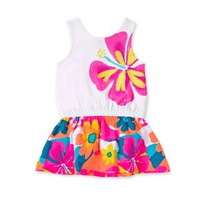VESTITO SPALLA LARGA B.CO LAGUNA BEACH – TUC TUC