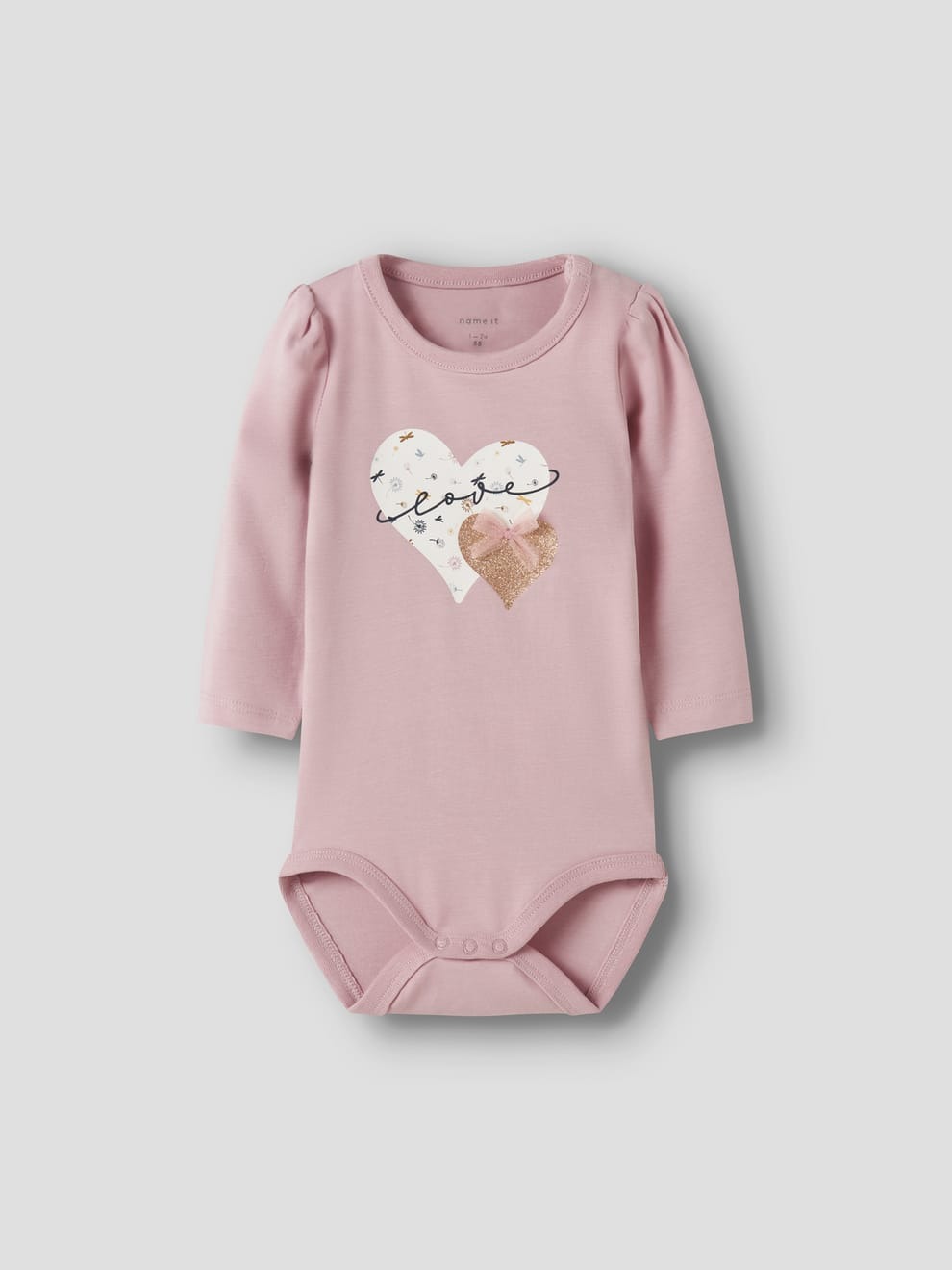 MAGLIA BODY M/L ROSA CON CUORE – Name it - immagine 2