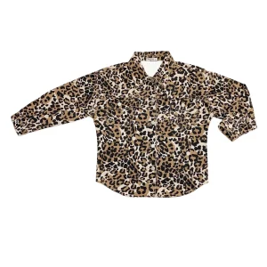 Camicia bambina leopardata