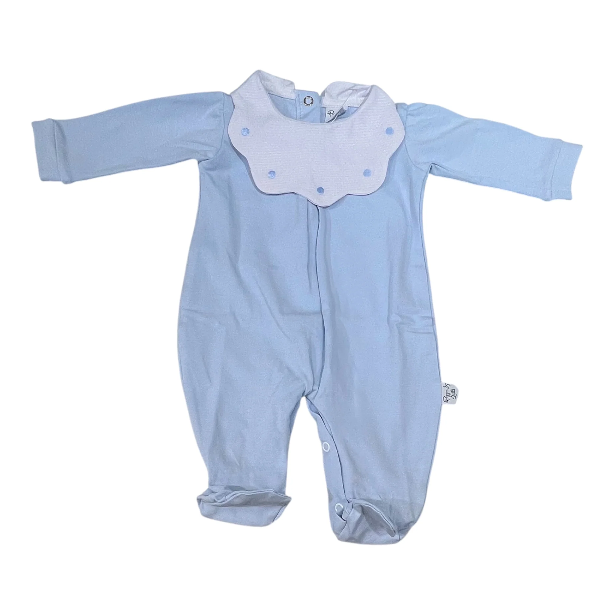 Pappa & Latte Tutina Nuvola Pois Cotone in Jersey Personalizzabile - immagine 2