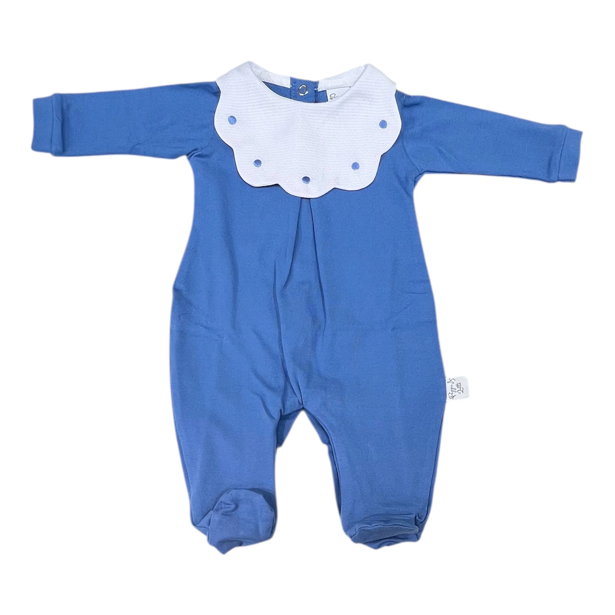 Pappa & Latte Tutina Nuvola Pois Cotone in Jersey Personalizzabile - immagine 3