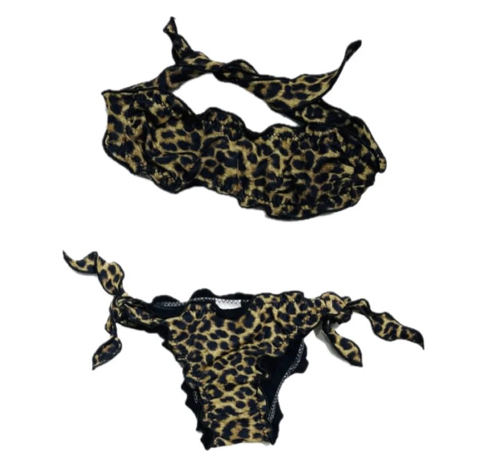 Costume Animalier Bambina Due Pezzi Fascia e Slip con Laccetti - immagine 2