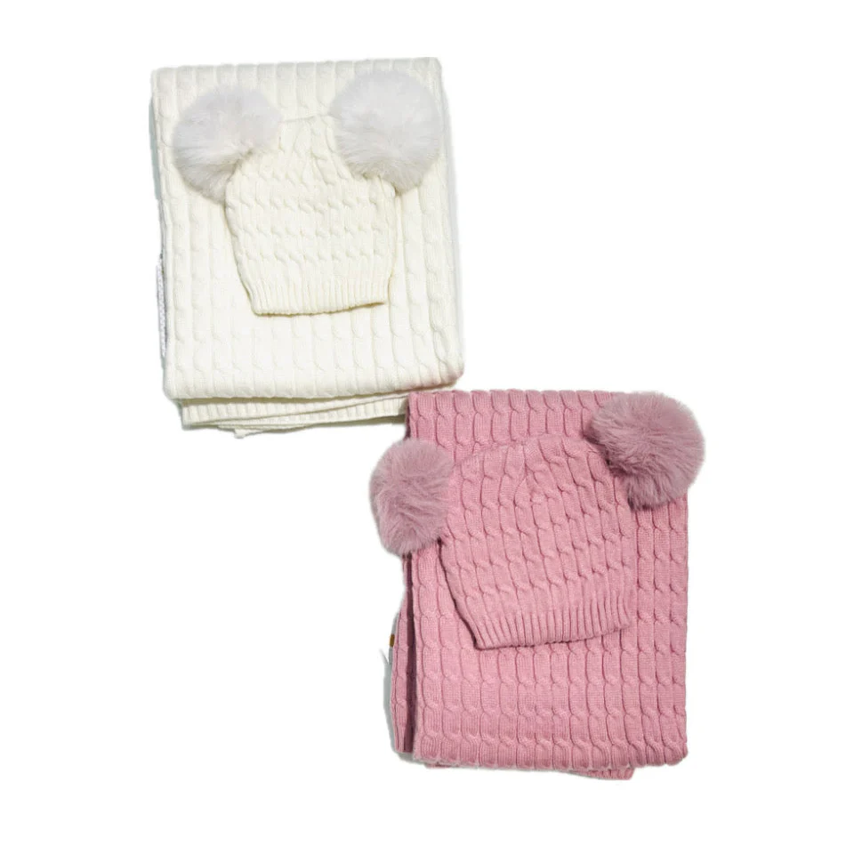 Batuffolini Copertina Culla Smacchinata con Cappello Pompon Primi Giorni - immagine 7