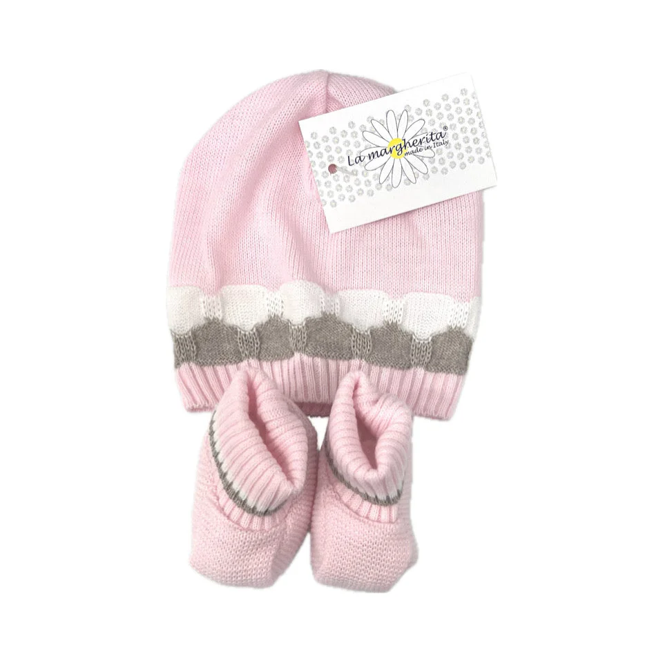 La Margherita Cappellino e Scarpine m.Lana Nascita (Copia) - immagine 2
