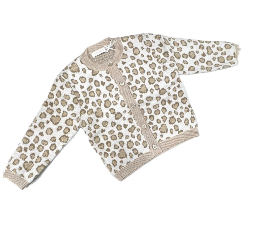 Cardigan Neonata Lana Animalier e Lurex - immagine 2