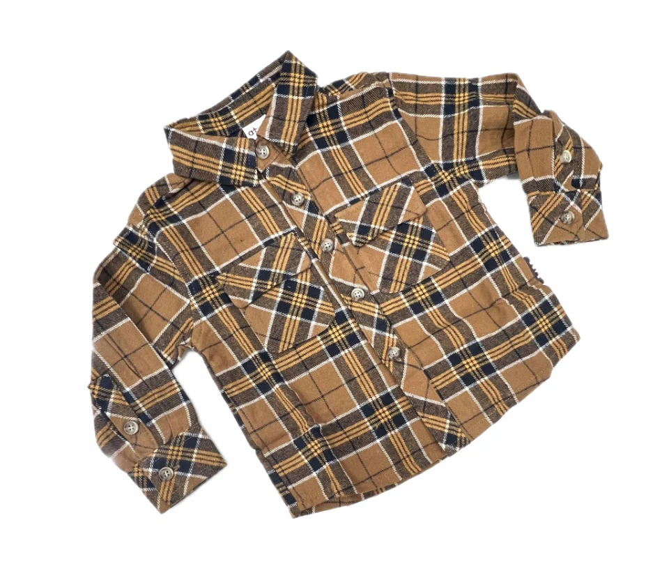 Ativo Camicia Scozzese in Flanella Leggera Da Neonati - immagine 2