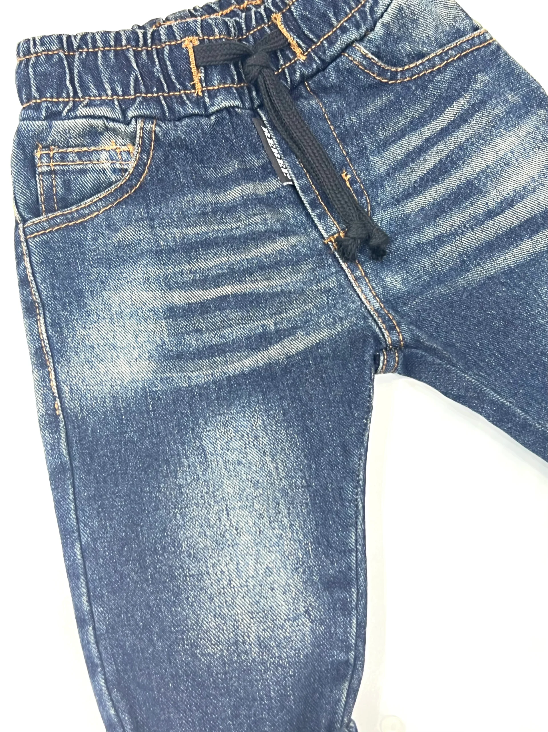Rebel Jeans Terra con Elastico in Vita Da Ragazzo - immagine 3