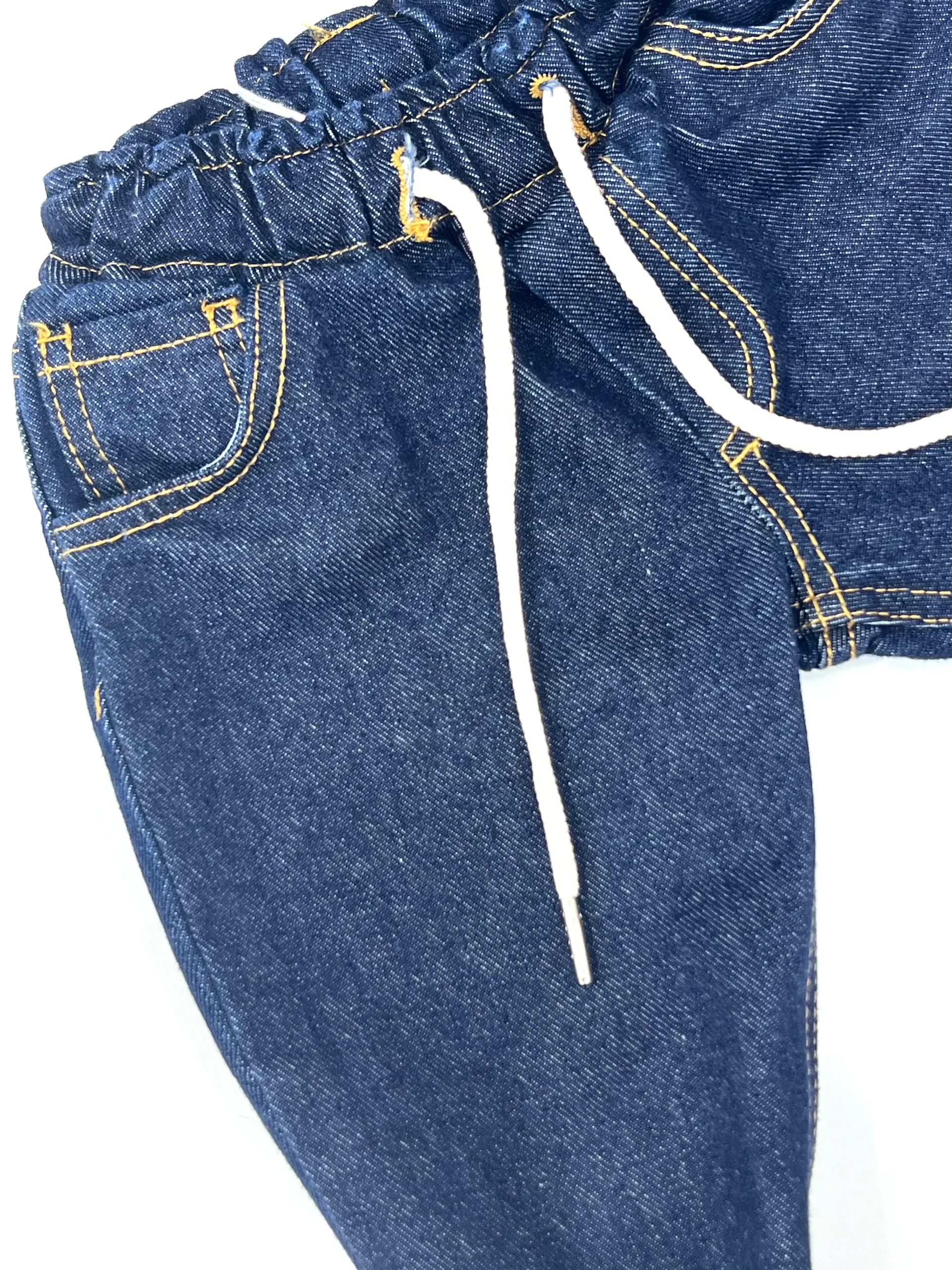 Jeans Denim Bombastic con Elastico in Vita da Neonato - immagine 3