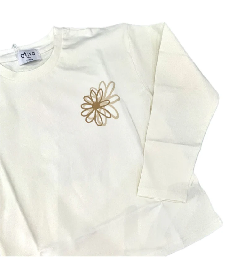 Ativo Maglia in Cotone Caldo da Bambina - immagine 2
