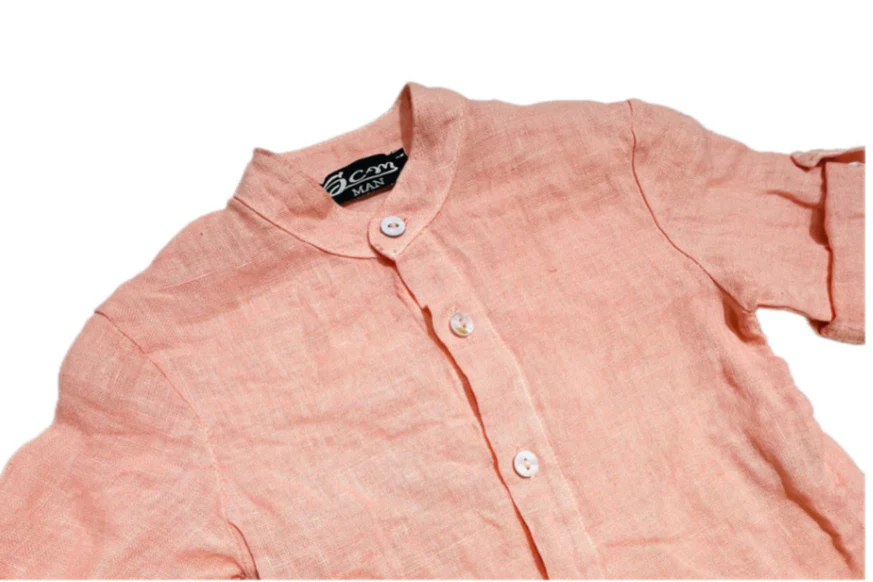 Camicia in Puro Lino Collo Koreana bambino - immagine 5