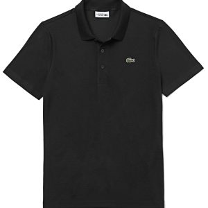 LACOSTE – Polo da uomo in ottoman misto cotone – Nero – DH2881 C31