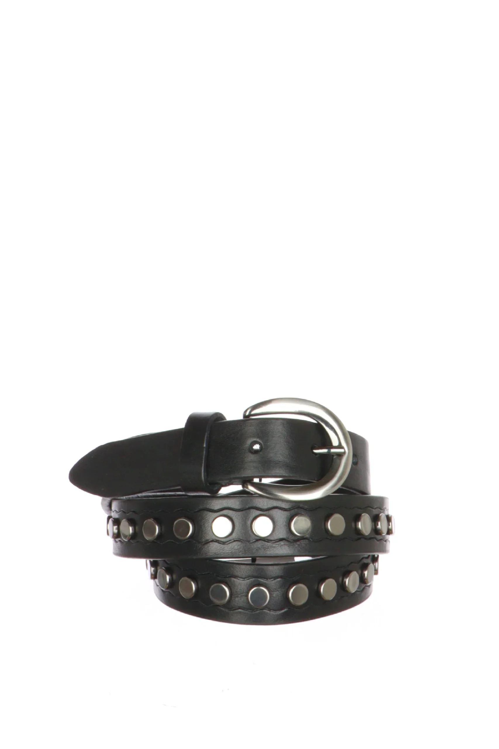 Laura cinta donna in pelle nera con borchie I AM - immagine 2