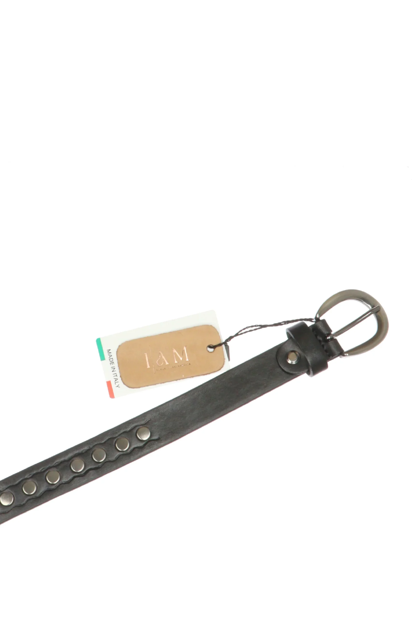 Laura cinta donna in pelle nera con borchie I AM - immagine 4