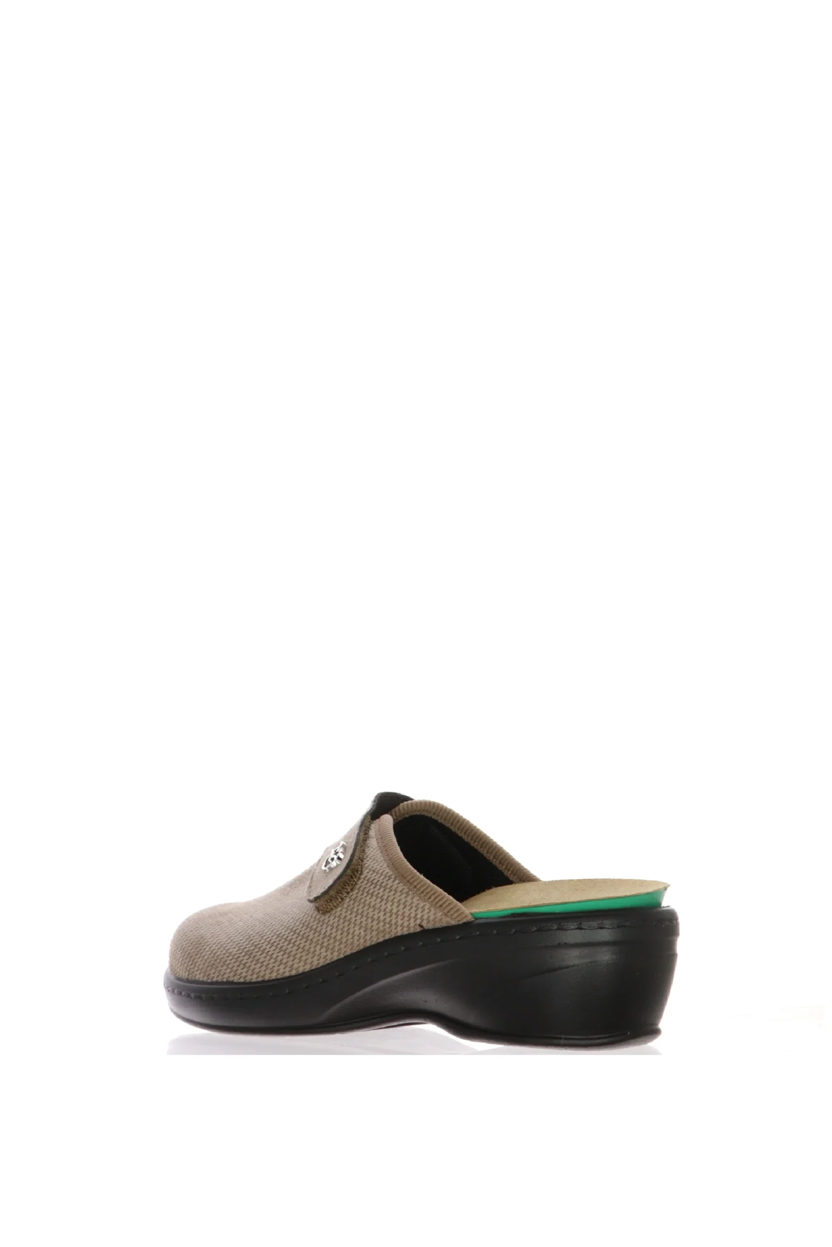 Pantofola beige in tessuto elastico con plantare estraibile Fly Flot - immagine 4