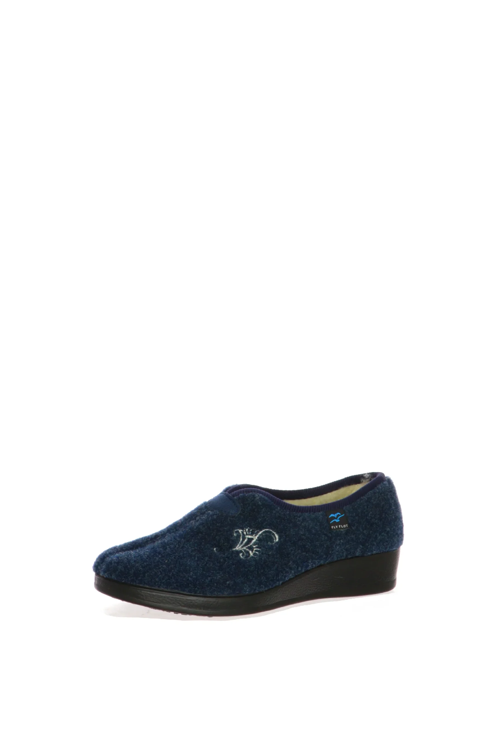 Pantofola chiusa mocassino in panno blu Fly Flot - immagine 3