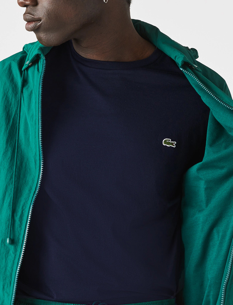 LACOSTE – T-shirt a girocollo in jersey di cotone Pima – Blu navy – TH6709 166 - immagine 3