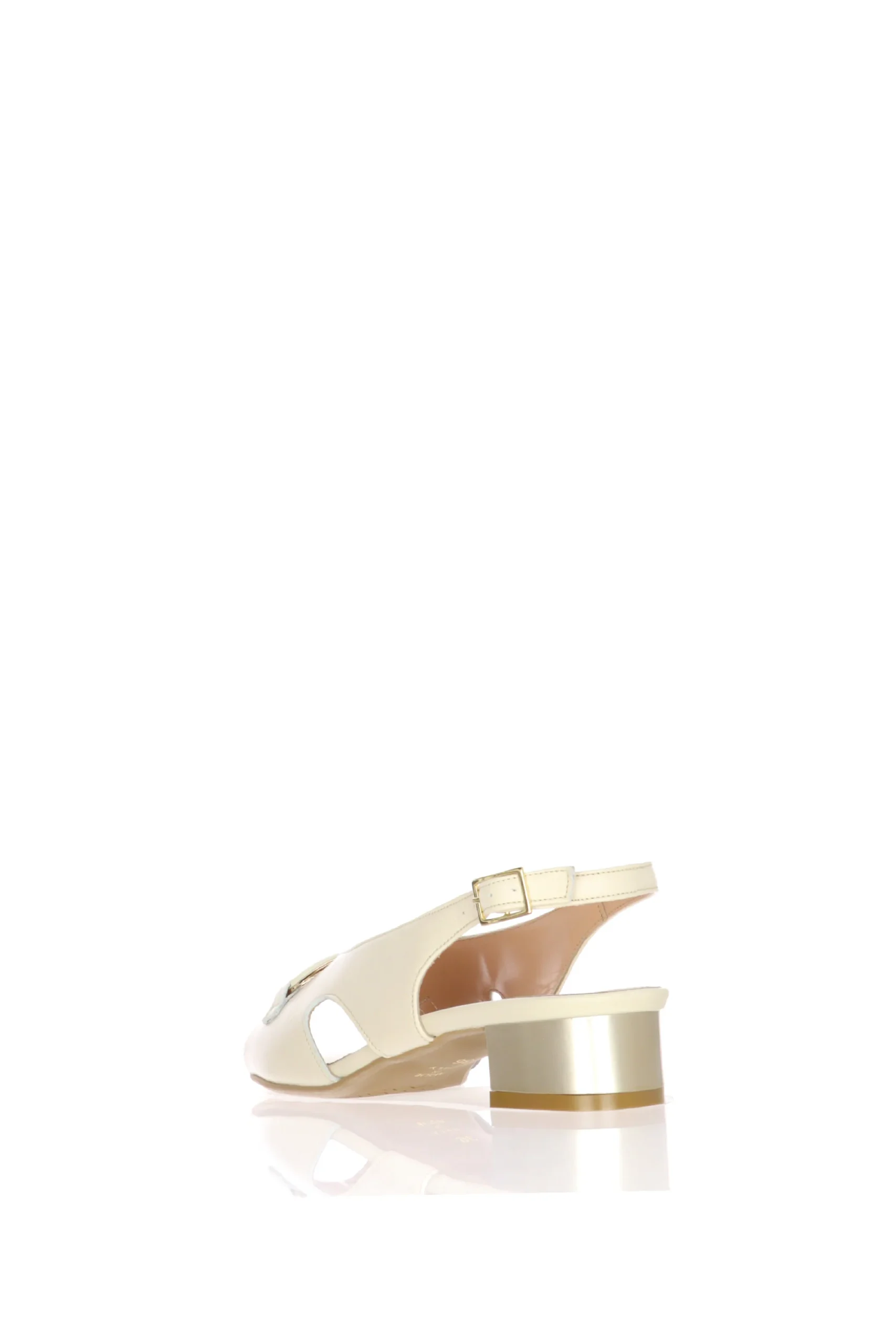 Sandalo in pelle con catena tacco basso Soffice Sogno - immagine 6