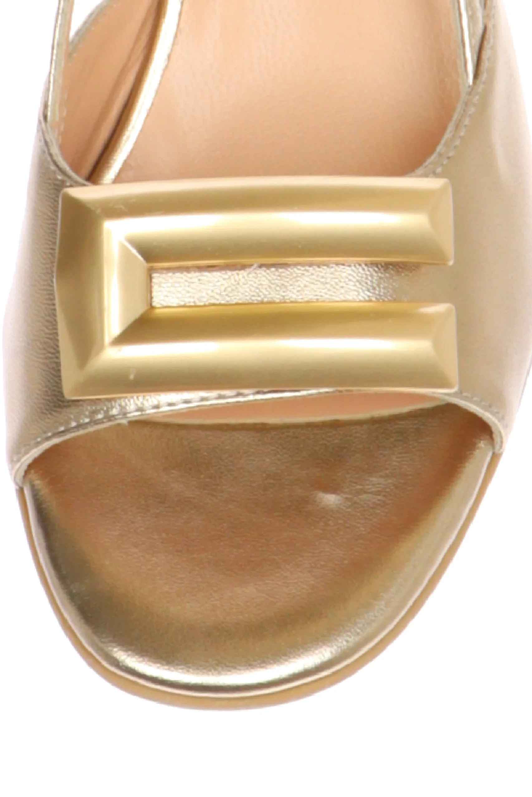 Sandalo in pelle champagne e burro - immagine 6