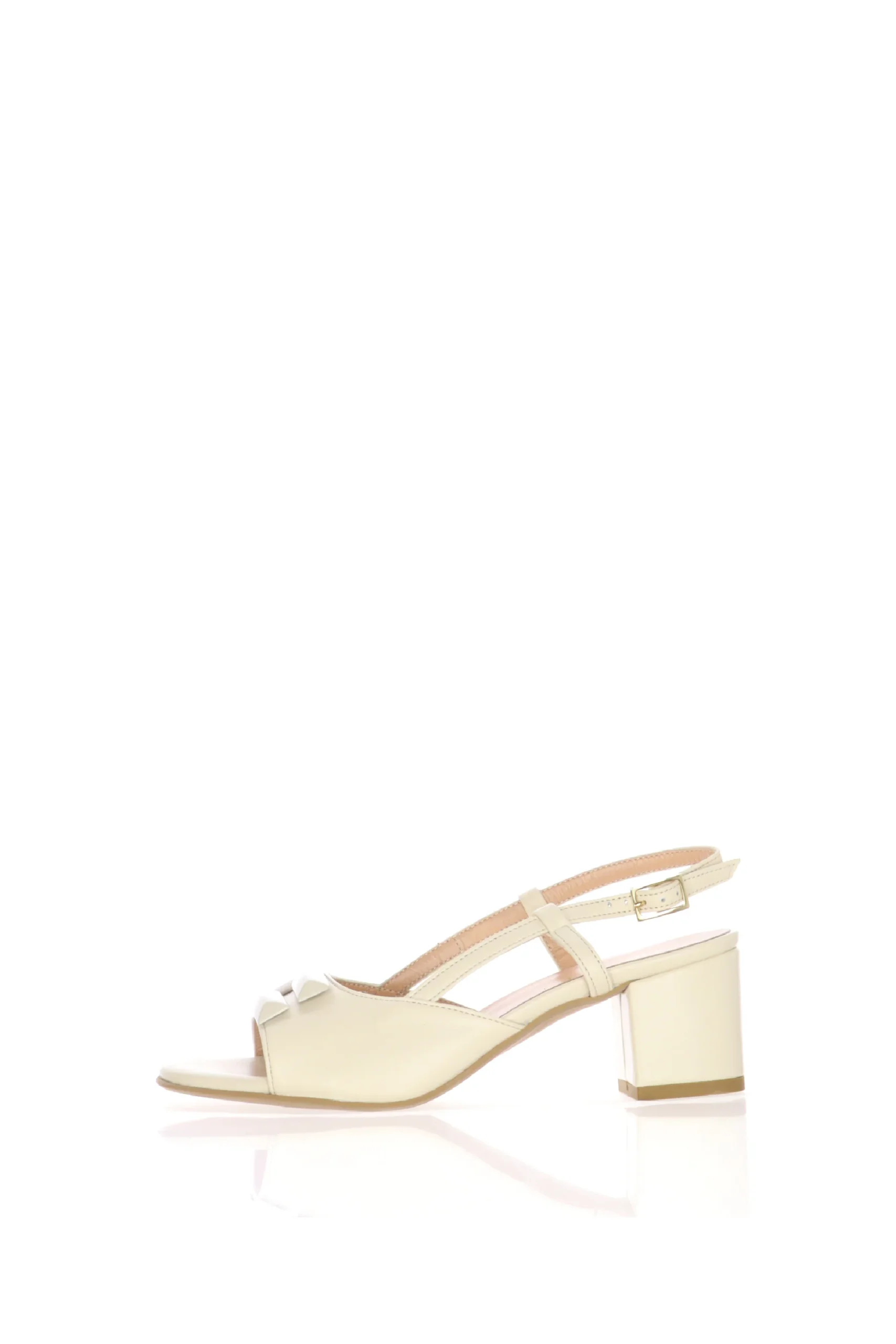 Sandalo in pelle champagne e burro - immagine 3