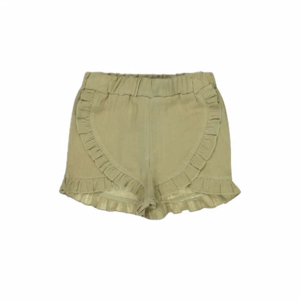 Shorts Neonata Dirkje in 100% Cotone con Volant - immagine 2
