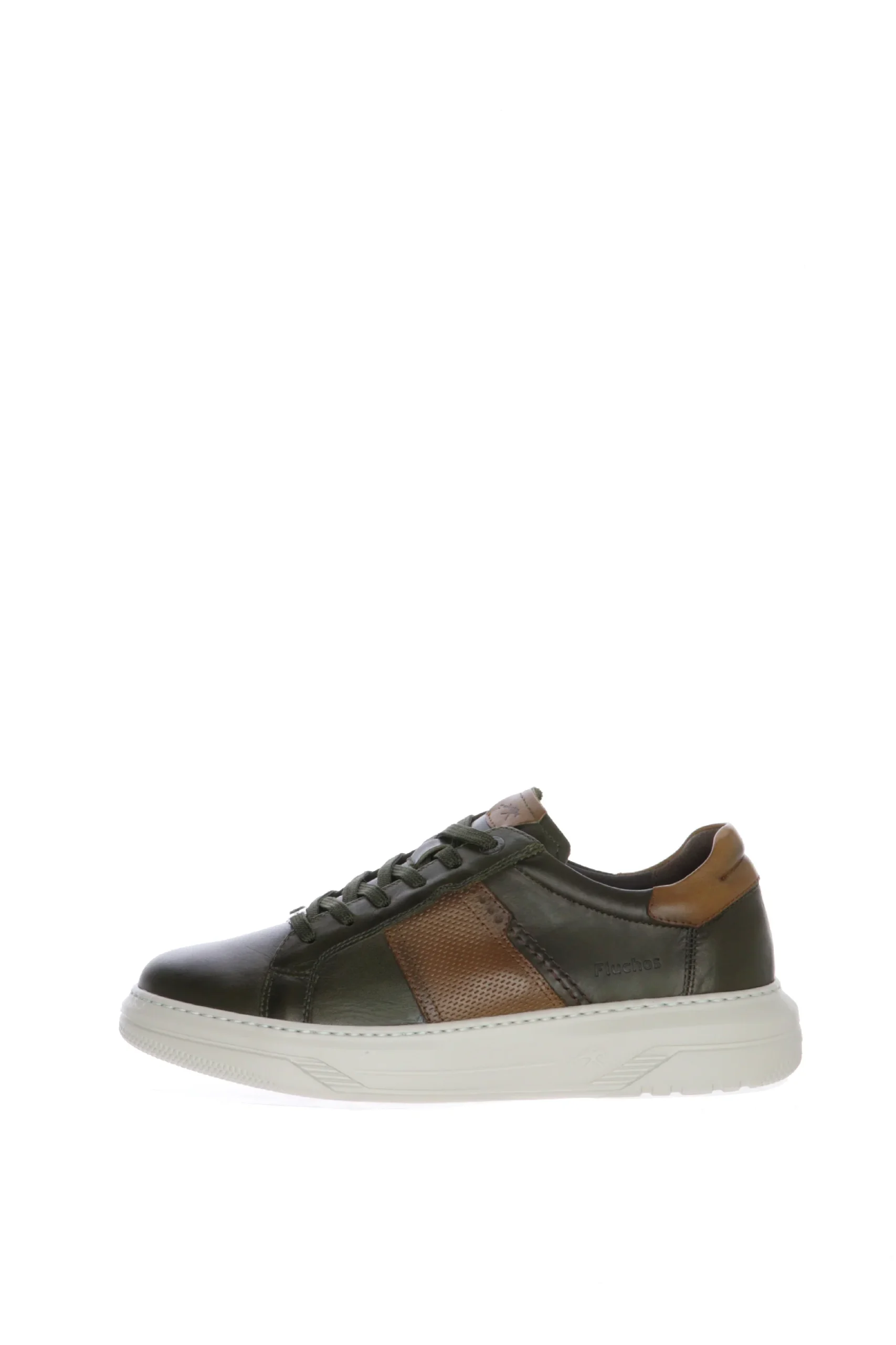 Sneakers in pelle verde blu bianche con lacci Fluchos - immagine 4