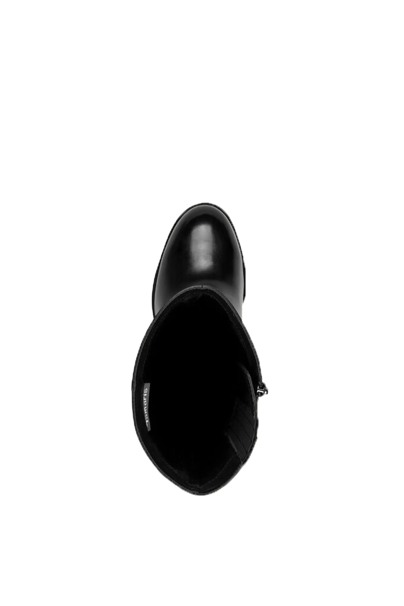 Stivale nero in pelle con tacco Tamaris - immagine 5