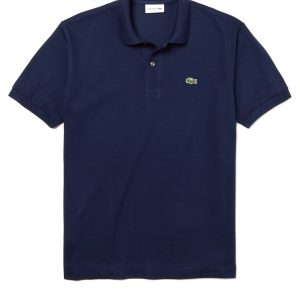 LACOSTE – Polo Lacoste di taglio classico in petit piqué – Blu navy – 1212 166