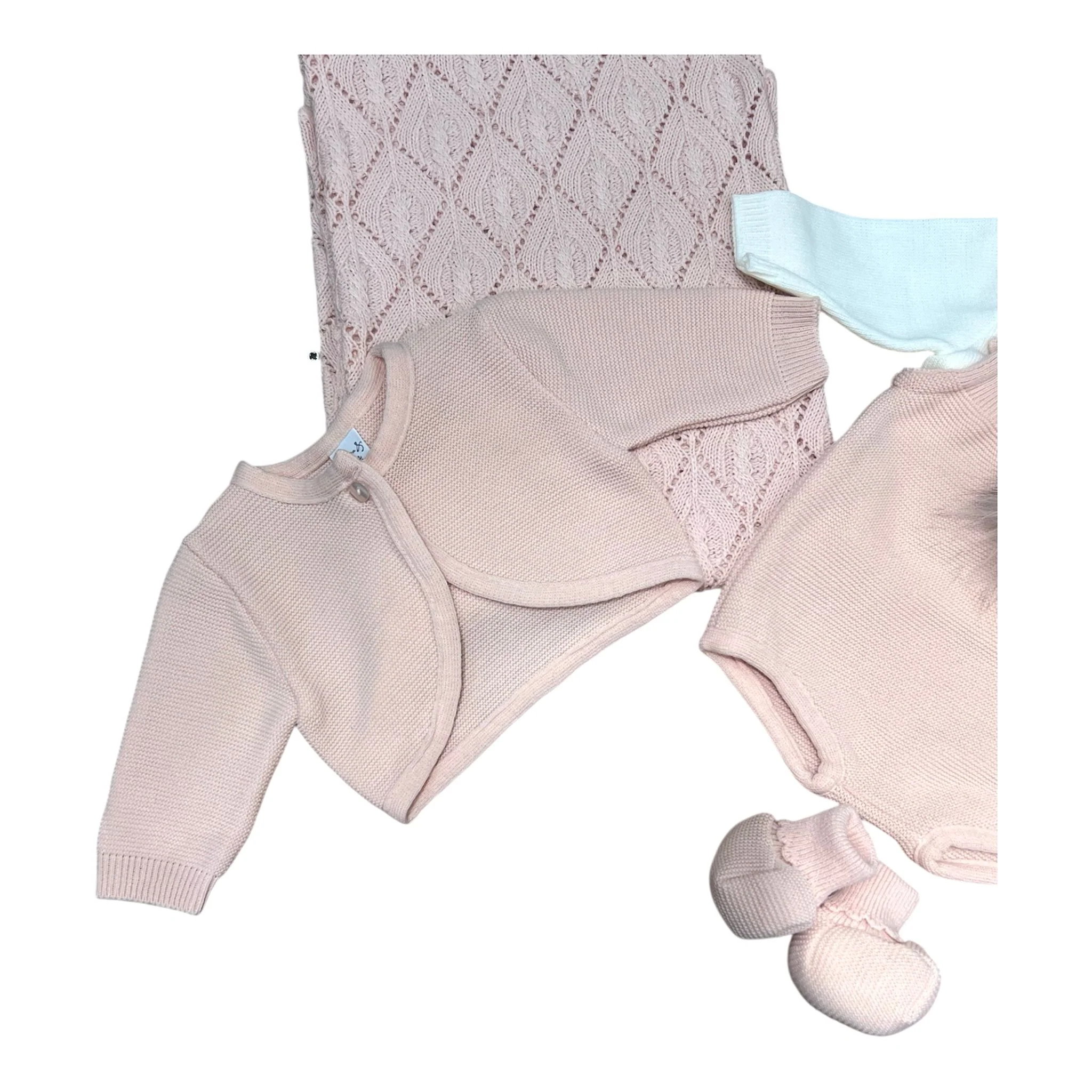 Pappa e Latte Pagliaccetto in m. Lana con Pompon in Pelliccia Con Maglia - immagine 4