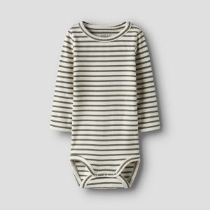 COMPLETO MAGLIA BODY con LEGGINGS A RIGHE B.CO e VERDE – Name it