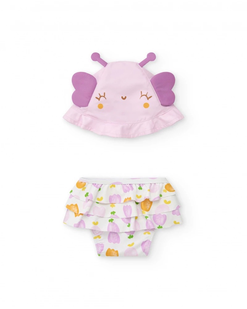 SET 2PZ COSTUME CONTENITIVO FANTASIA ROSA E CAPPELLO – TUC TUC - immagine 2