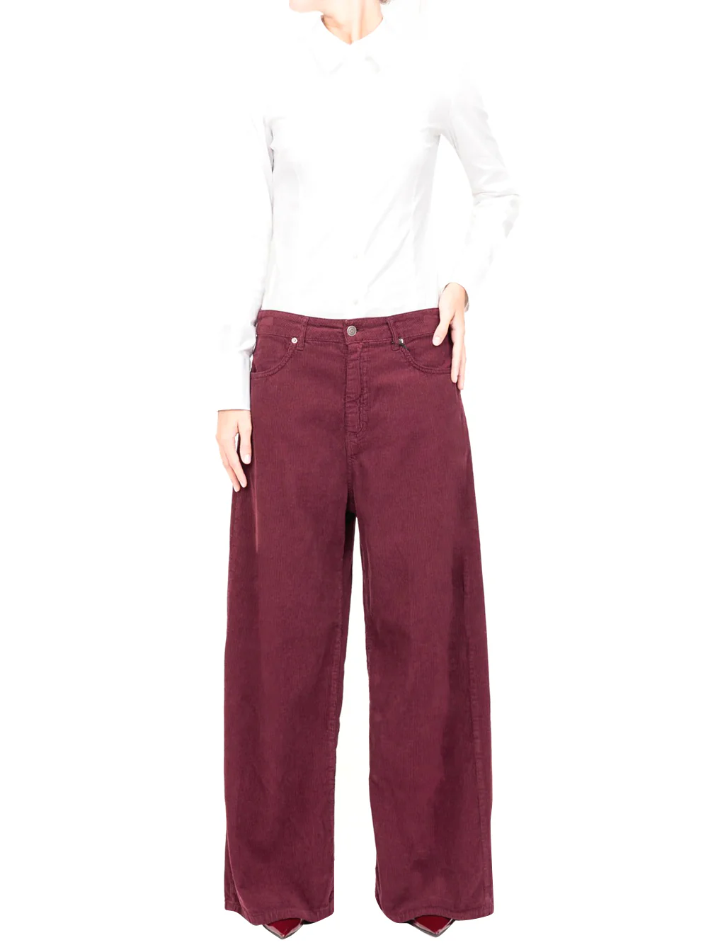 Pantalone Casual Donna Rosso - immagine 2