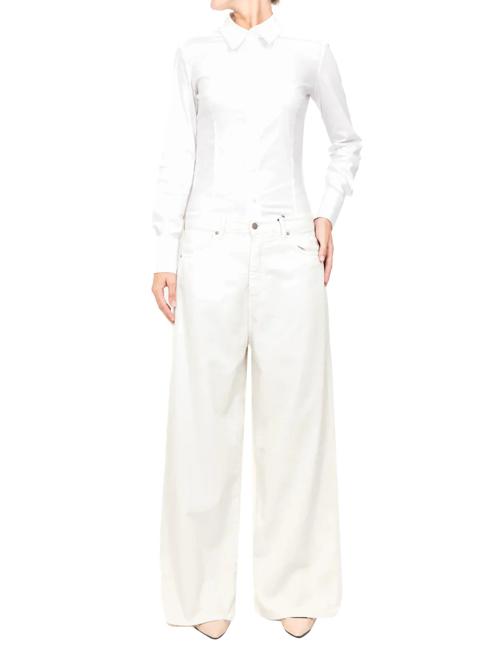Pantalone Casual Donna Beige - immagine 2