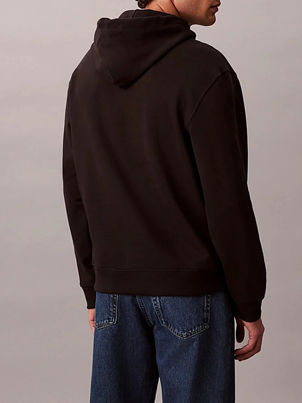 Felpa Cappuccio Uomo Nero - immagine 3