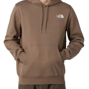 Felpa Cappuccio Uomo Simple Dome Hoodie Marrone