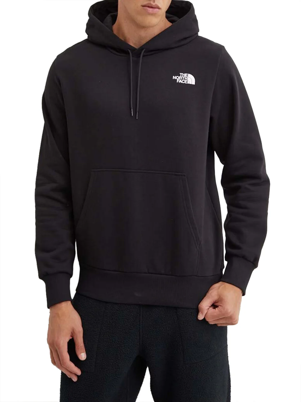 Felpa Cappuccio Uomo Simple Dome Hoodie Nero - immagine 2