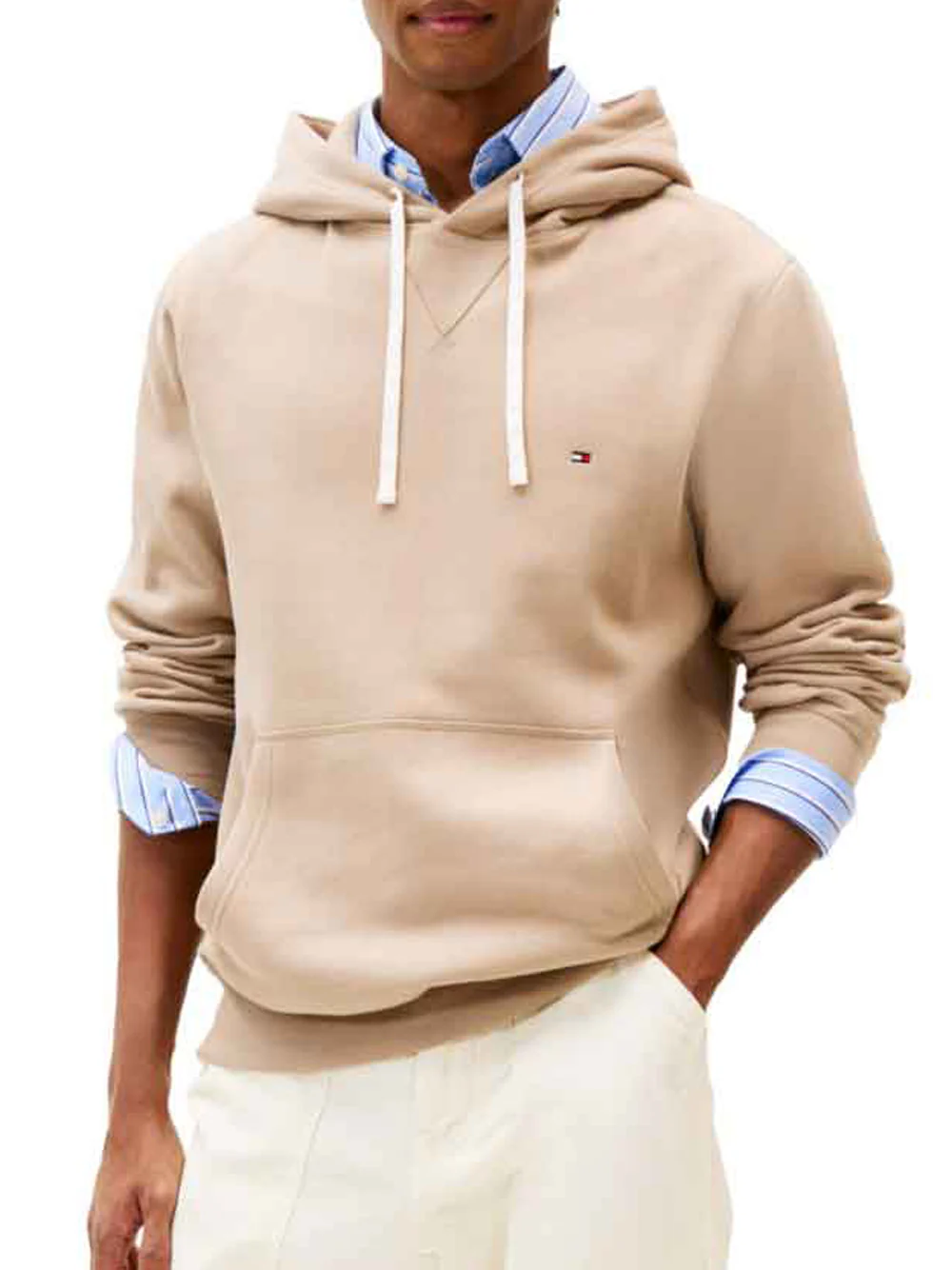 Felpa Cappuccio Uomo MW0MW39997 Beige - immagine 3