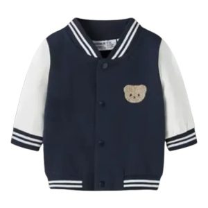 FELPA CON BOTTONI E RICAMO ORSO BLU – Name it