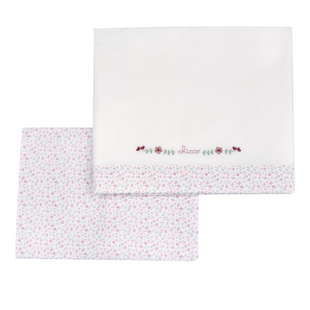 Set Lenzuola Carrozzina Fant. Floreale Rosa – Chicco - immagine 2