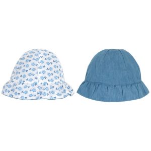 Cappellino Reversibile Jeans/Fiorellini Blu – Chicco