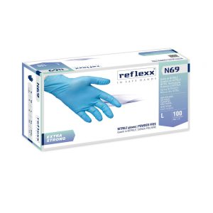 Guanti monouso in nitrile Reflexx N69 100 pz. Extra Strong