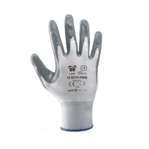 Guanti Neri eco-nbr in filo continuo 100% poliestere / nitrile Grigi 12 paia