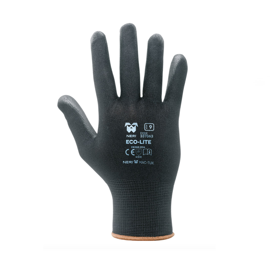 Guanti Eco-lite in filo continuo 100% poliestere / poliuretano Neri 12 paia - immagine 2