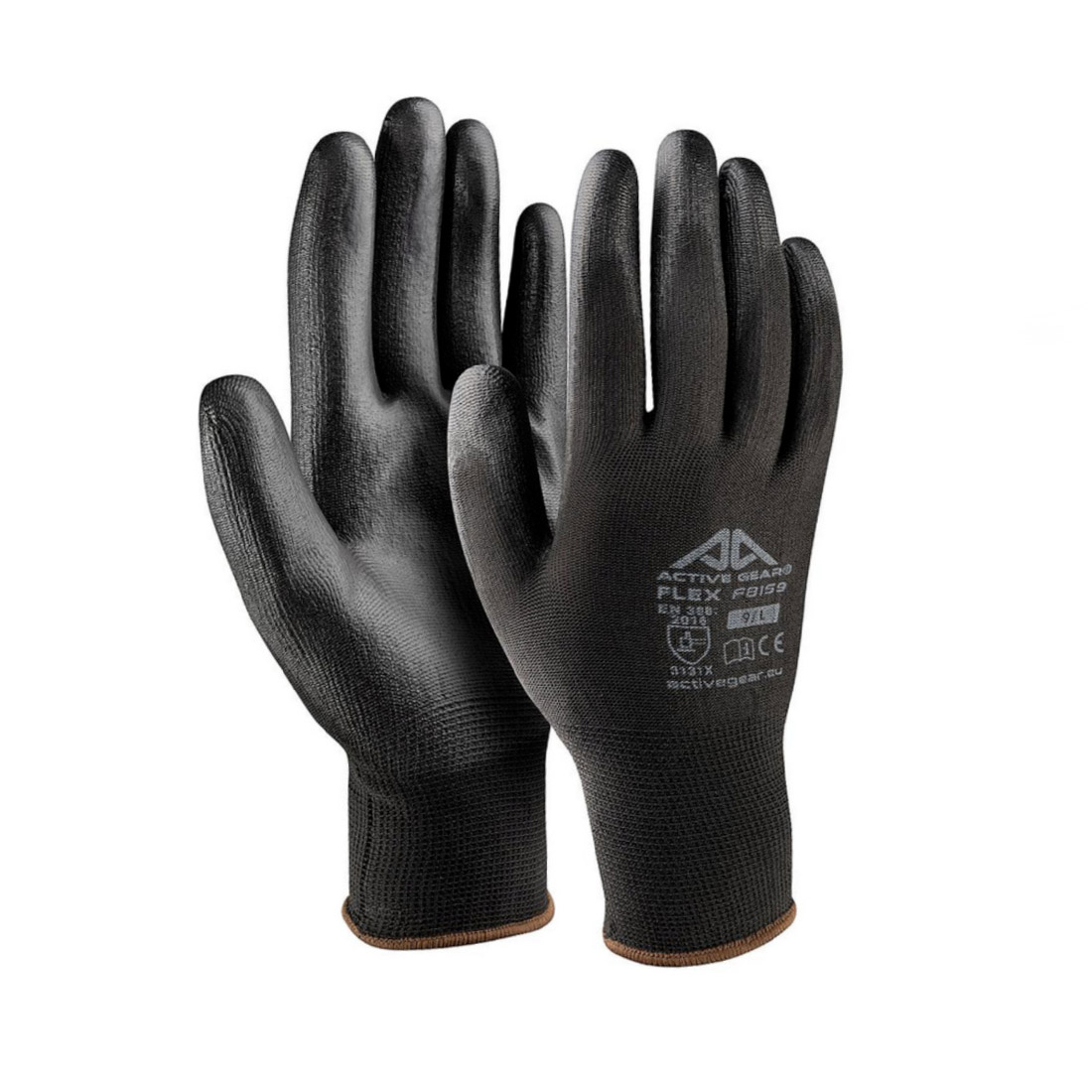 Guanti Active Flex F8160 in filo continuo 100% poliestere / poliuretano Neri