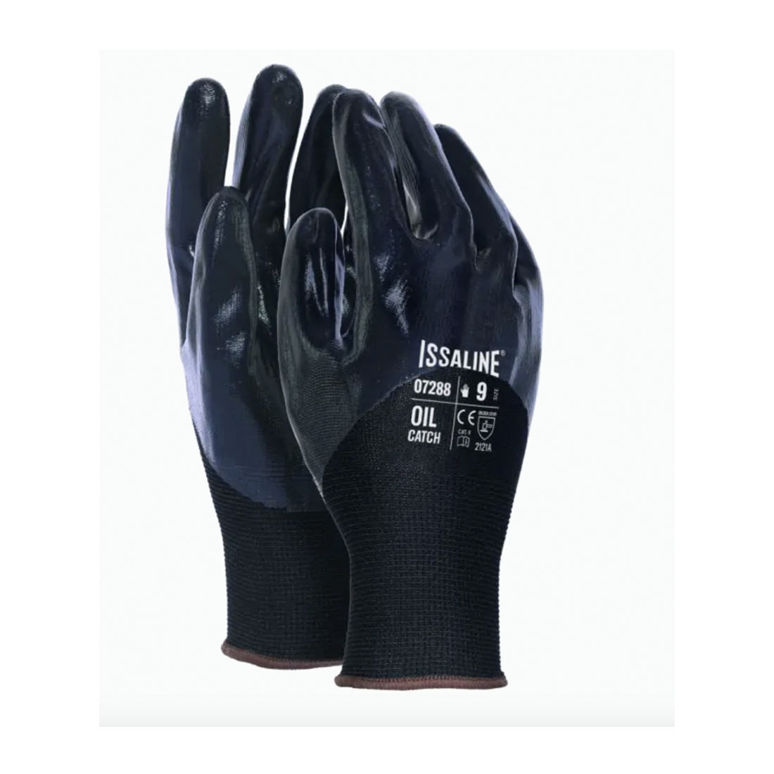 Guanti Oil Cath 07288 rivestiti in nitrile Neri | 12 paia - immagine 2
