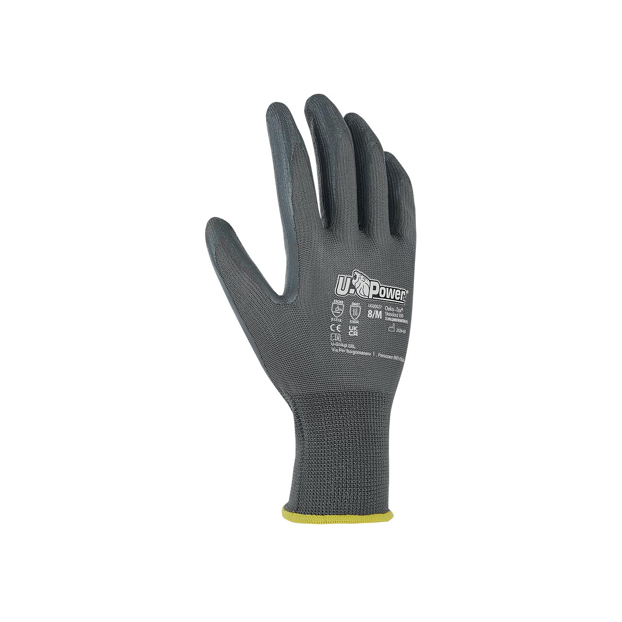 Guanti Upower Grizzly Poliestere / Nitrile Nero | 12 paia - immagine 2